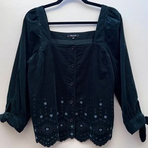 MADEWELL Velvet Butterfly Top